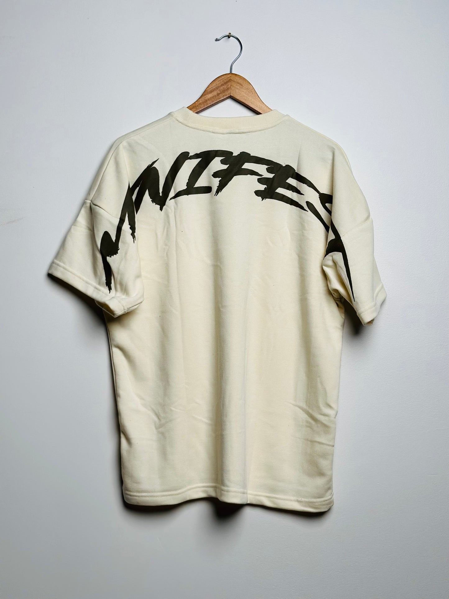 Créme/olive rubber logo short sleeve