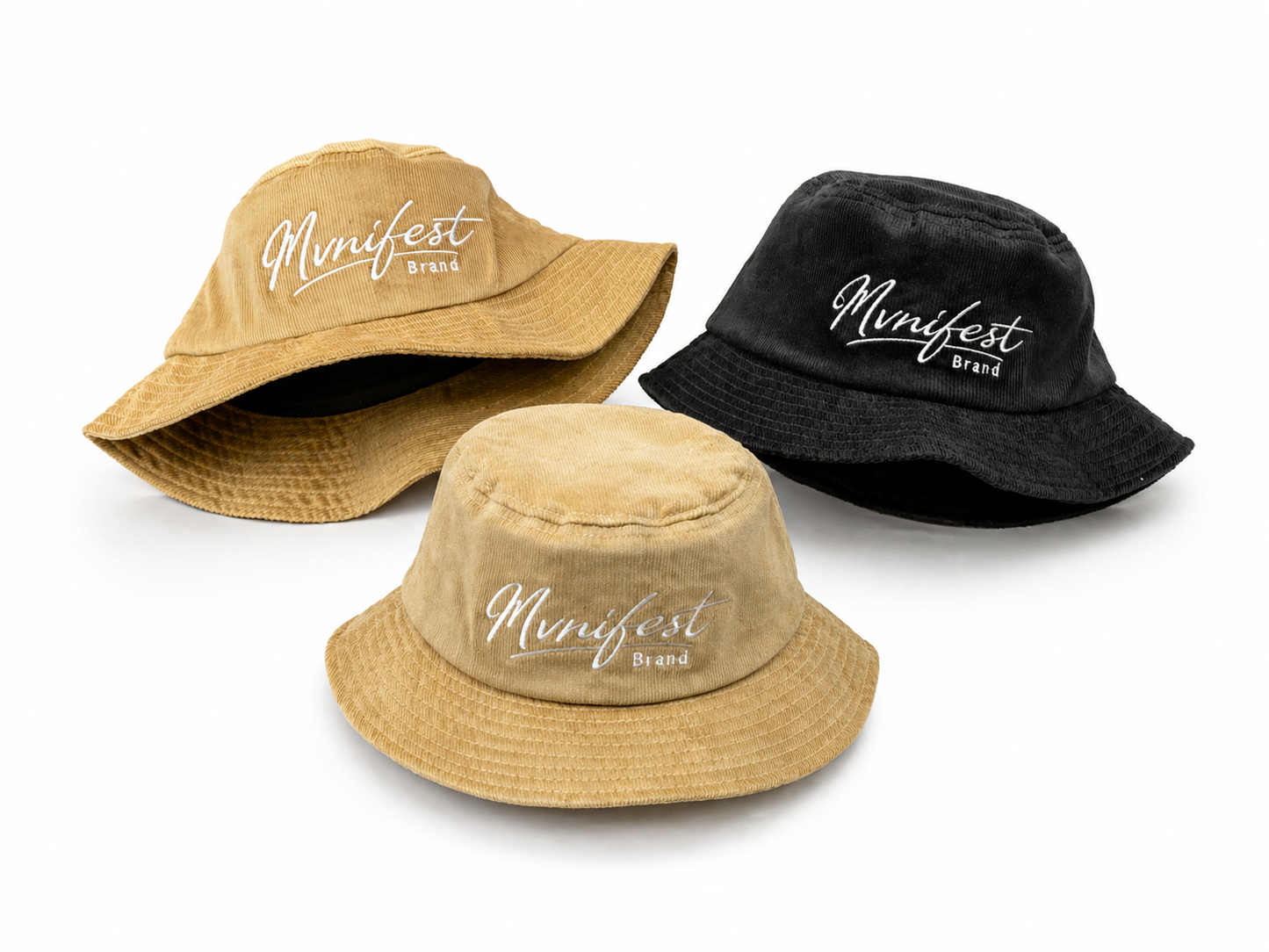 Corduroy Mvnifest Script bucket hat