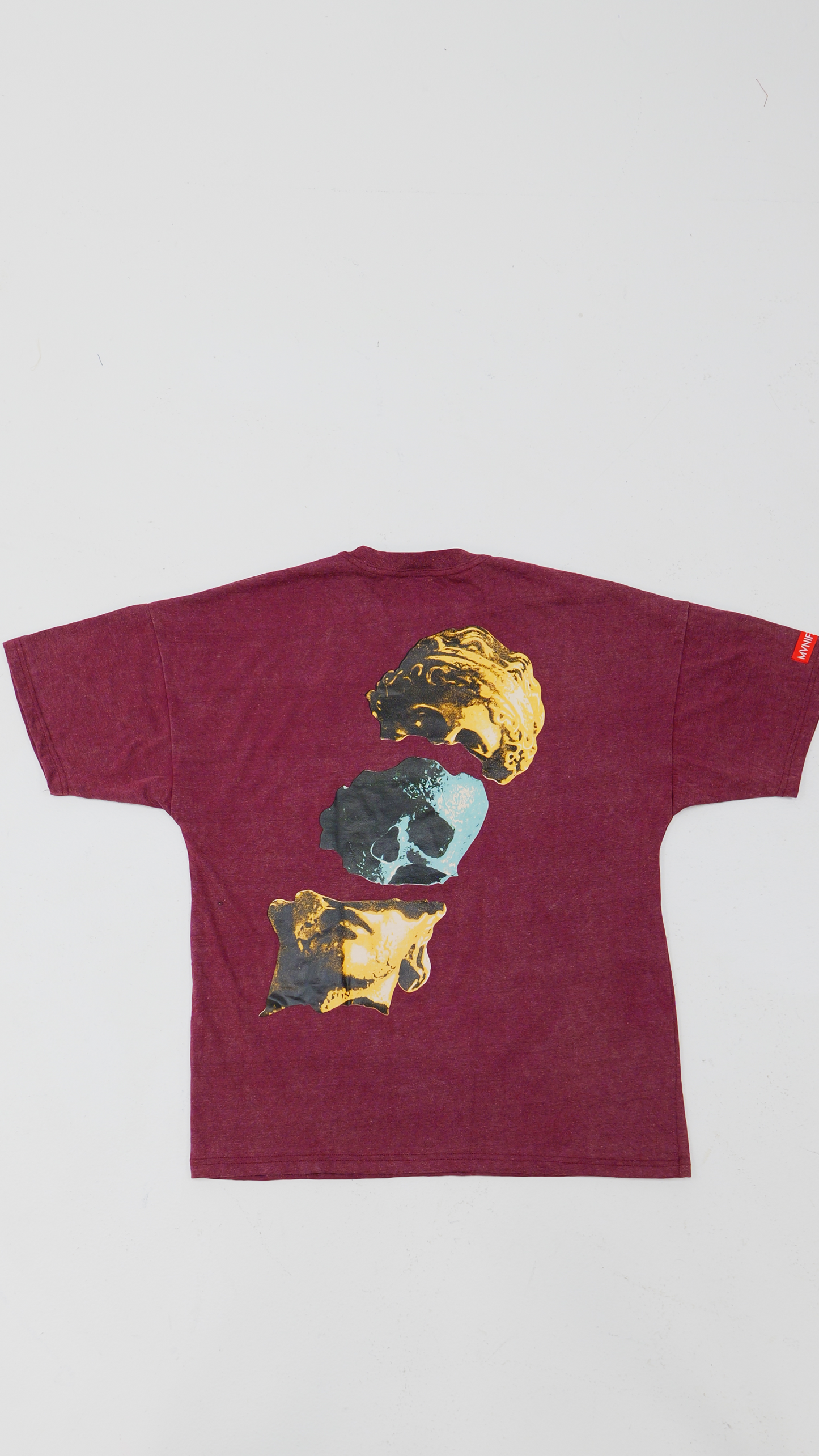 "DEAD WAIT" T-SHIRT BURGANDY