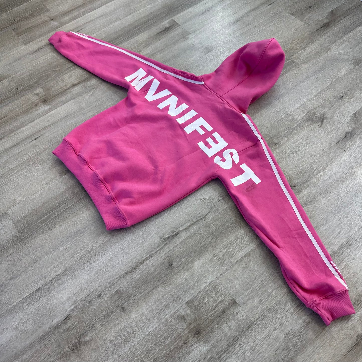 Mvnifest Brand pink racer hoodie