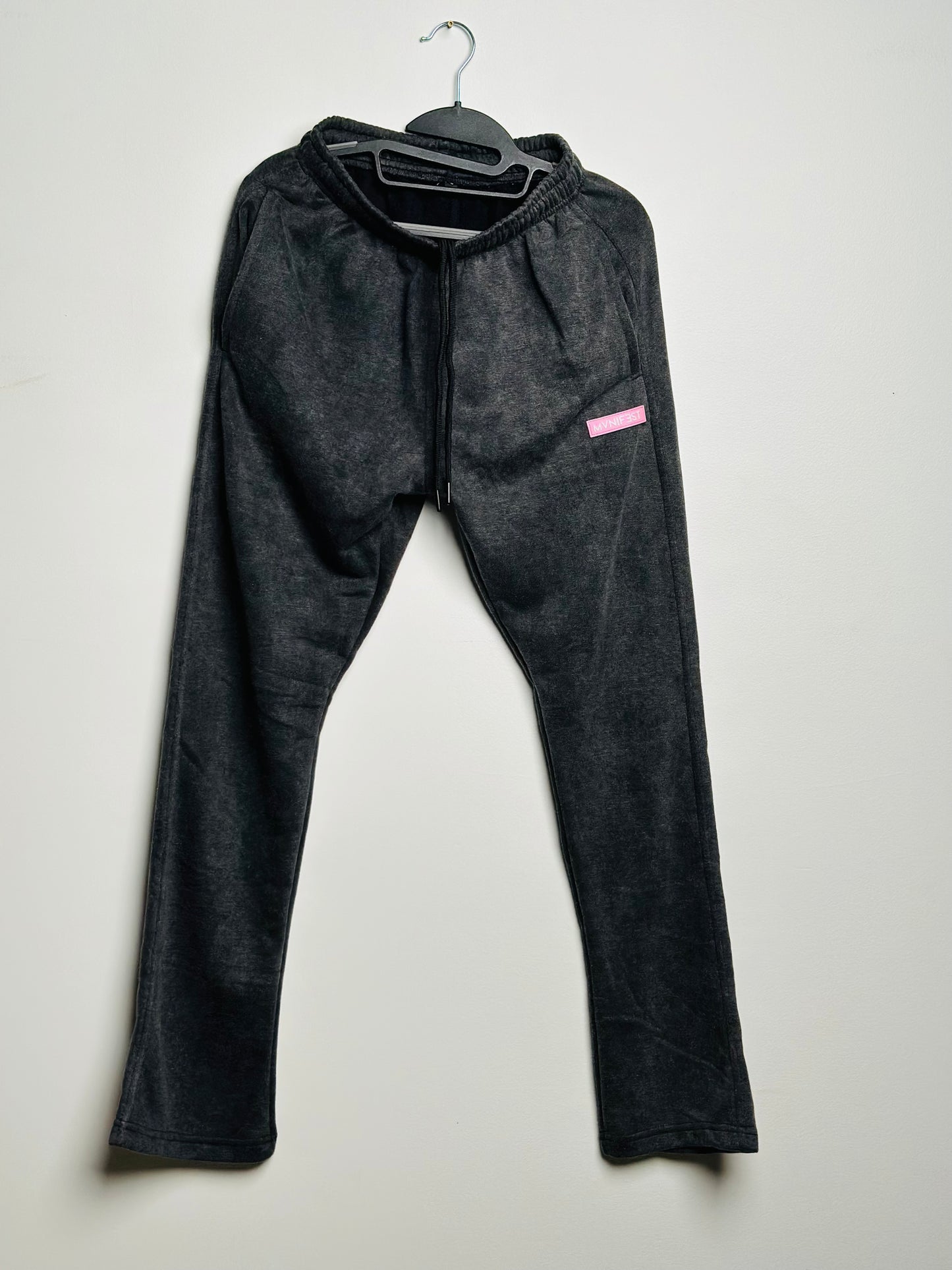 Acid/pink rubber logo stacked jogger