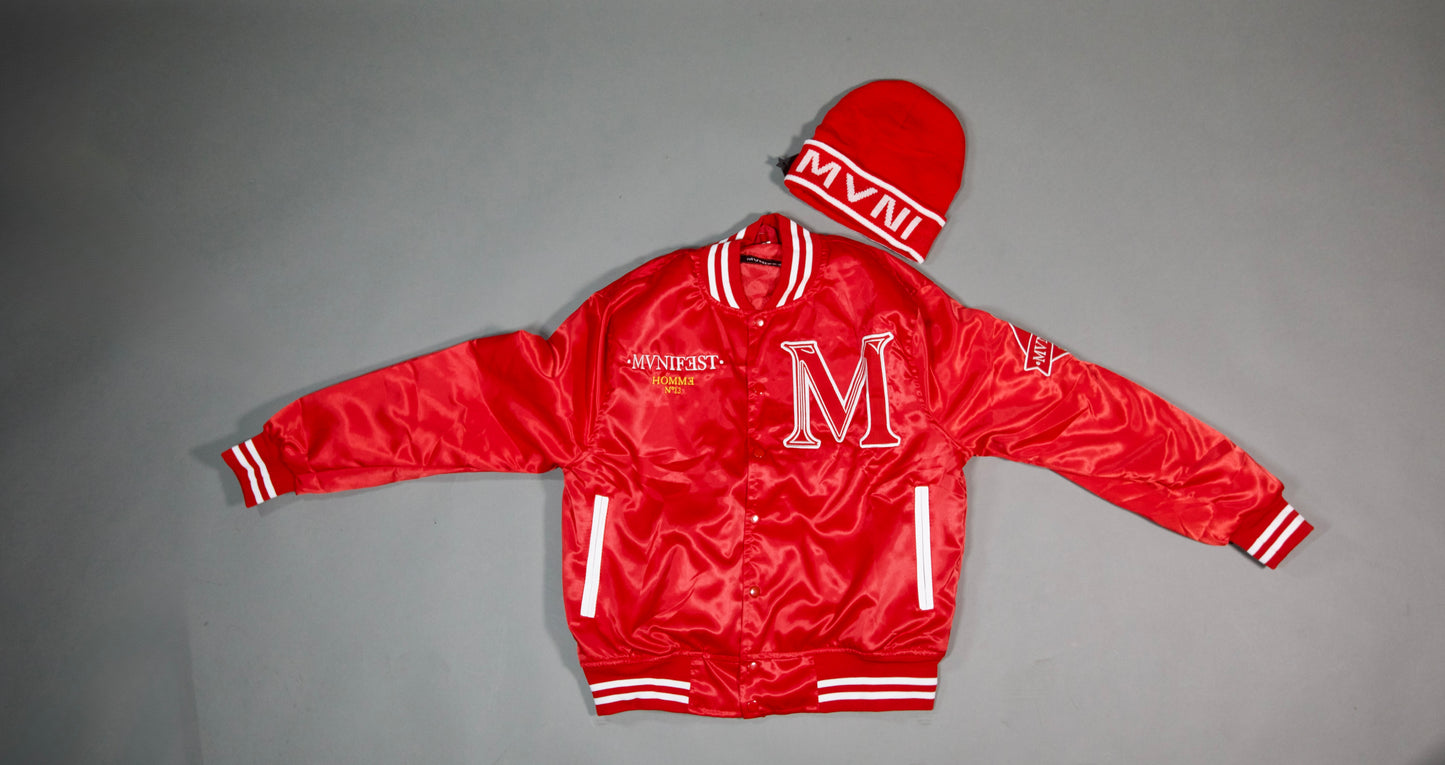 Mvnifest knit beanie (red)