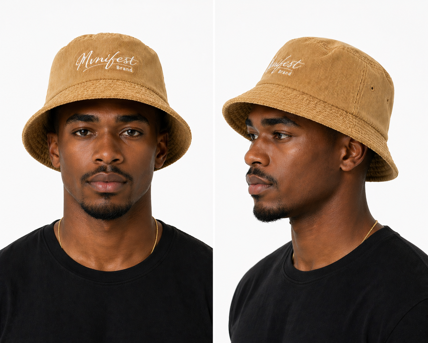 Corduroy Mvnifest Script bucket hat
